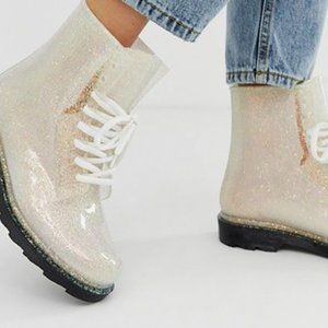🆕ASOS Design | Global Glitter Rain Boots